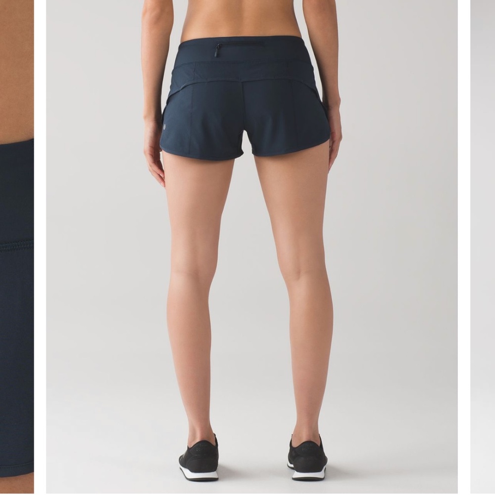 Lululemon Speed Short 4 way stretch 2.5" Navy size 10 (3)